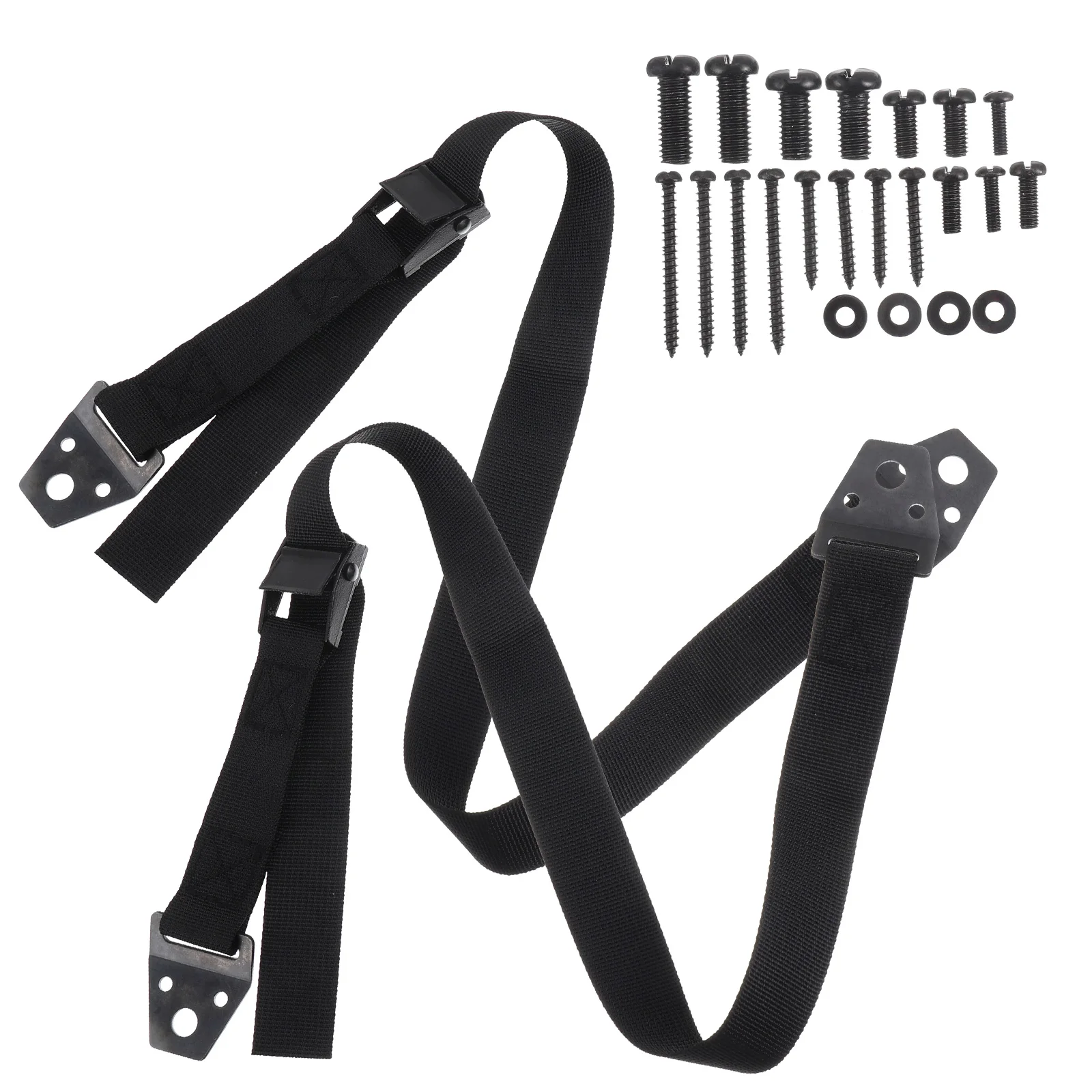 

2pcs Furniture Anti Straps Child Safety Black Wall Securing Heavy Duty Adjustable Protect Screen Strap Bookshelf Closet