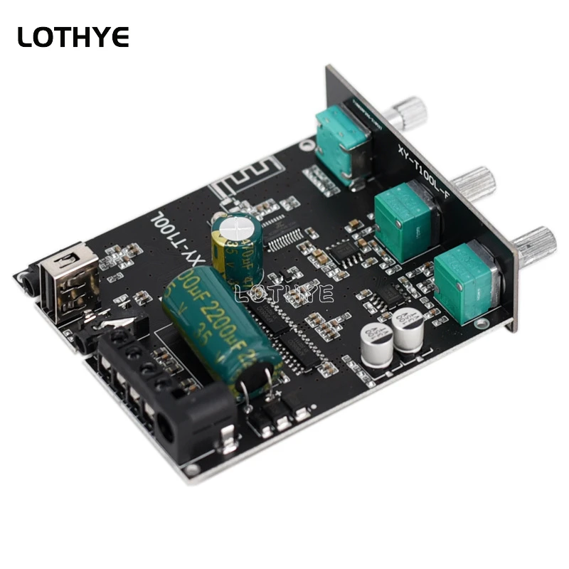 2*100W Bluetooth 5.0 Subwoofer Amplifier Board High Power Audio Stereo Amplifier Board T100L AUX USB Bass Treble AMP Channel - view 5