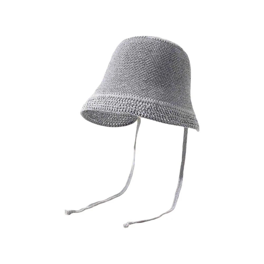 

Breathable Vacation Beach Cap Lightweight Big Brimmed Folding Straw Hat Sunshade Topi with Windproof Woven Sun Cap Spring