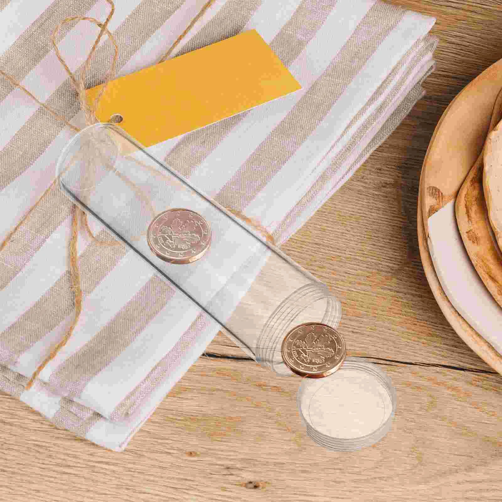 Tubo de protección de monedas conmemorativas, contenedor coleccionable, organizador de tubos, soporte de plástico, 10 Uds.