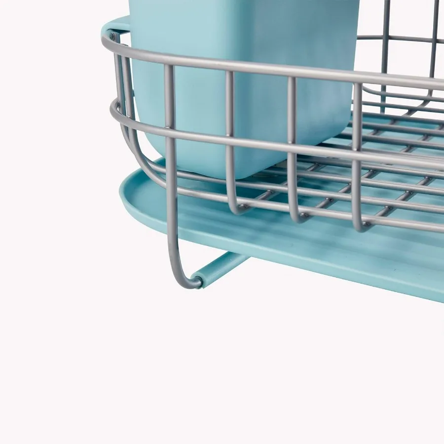 أطباق مدمجة منخفضة المستوى مع علبة أطباق قابلة للإزالة ولوحة تصريف ذاتية بزاوية لسطح المطبخ تستخدم مقاومة الصدأ