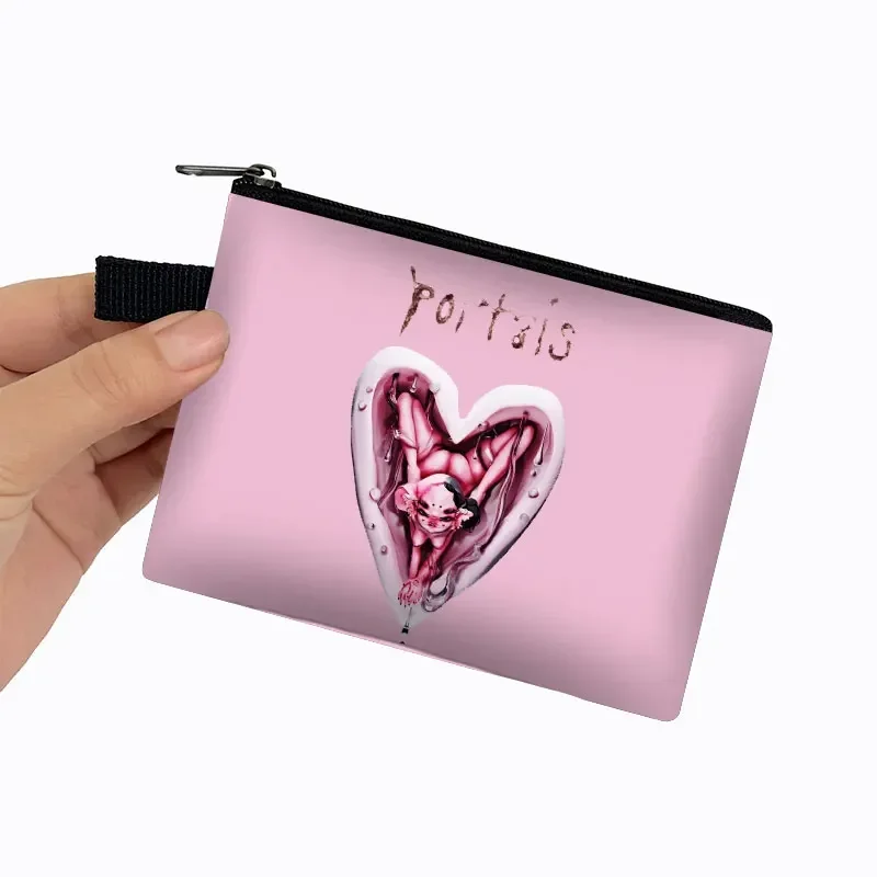 ميلاني مارتينيز-محفظة النقود المعدنية المطبوعة المحمولة للنساء ، أكياس أحمر الشفاه ، أكياس سماعة ، مفتاح ، حقيبة المال بطاقة ، هاراجوكو حامل عملة صغيرة ، هدية