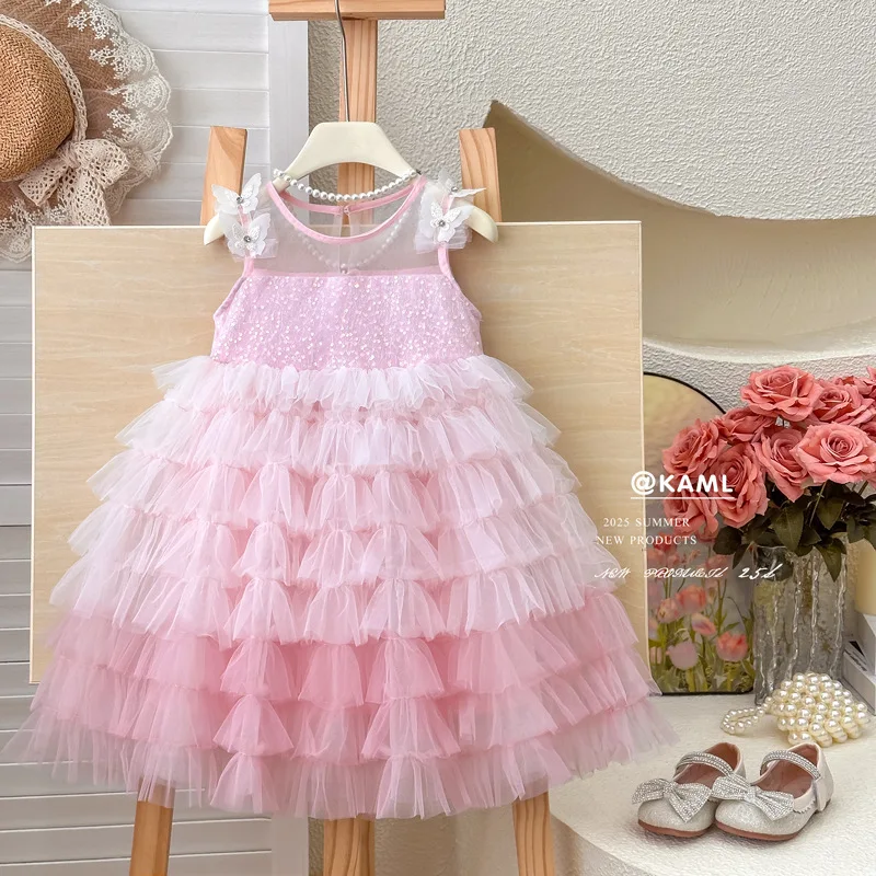 New Heavy CrafttutuCake High-End Super Fairy Birthday Dress Princess Dress 2026 Girls' Summer