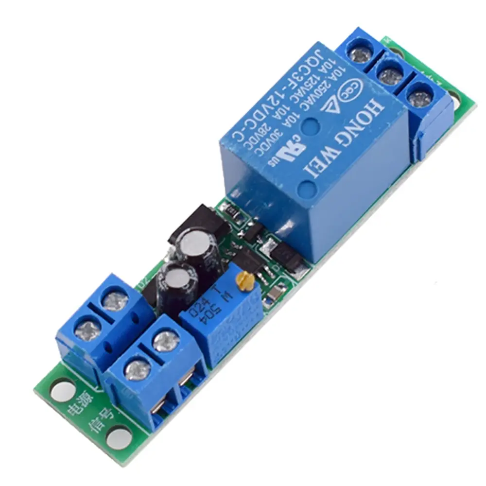 1X DC 12V Adjustable Signal Trigger Timing Timer Delay Turn Off Delay Timer Switch Automatic Start Relay Module W/ Optocoupler