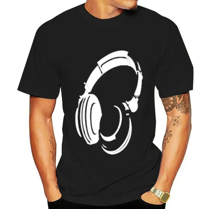 Headphones T-Shirt DJ Music Party Shirt Cool Club Pop  SIZES S-5XL