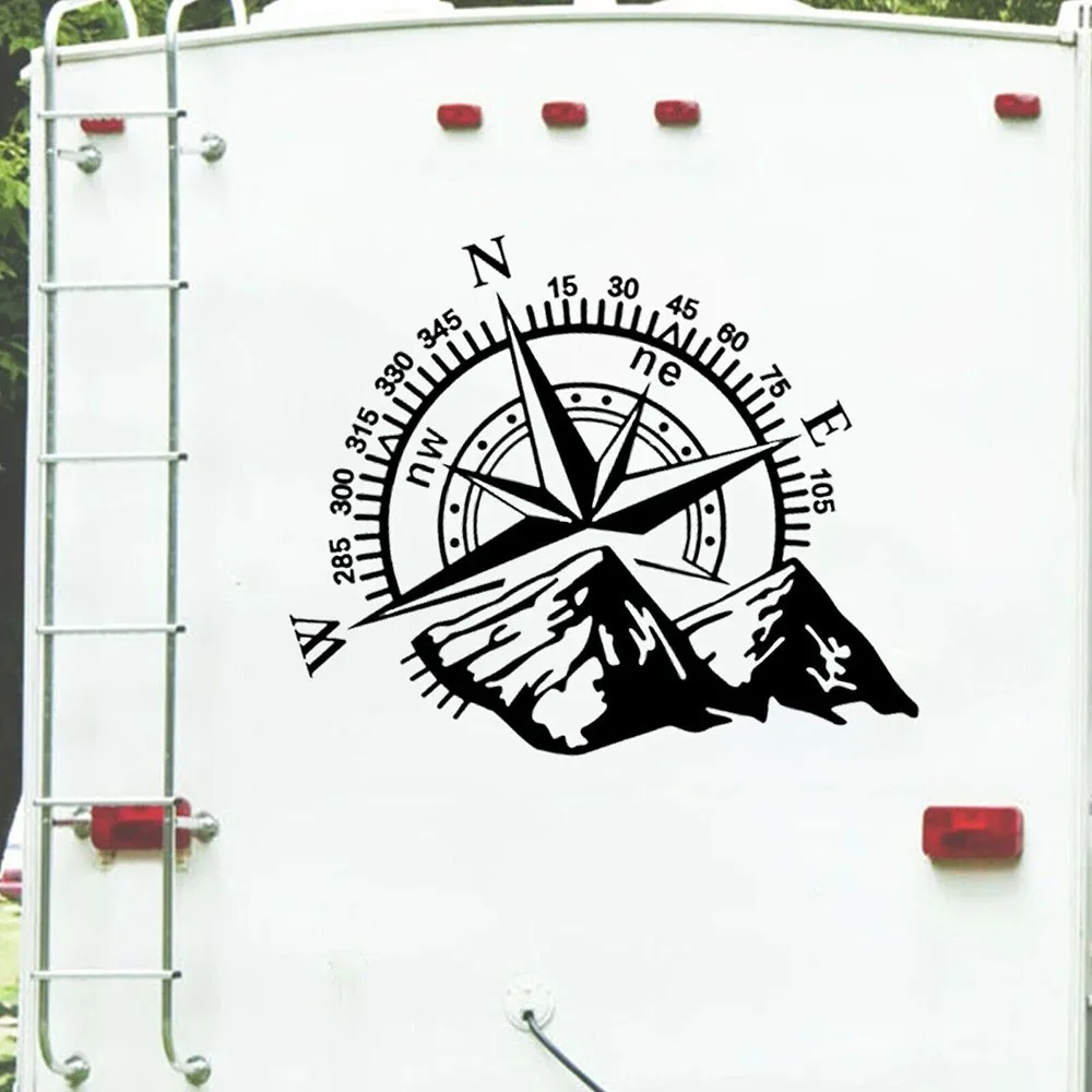 ملصقات السيارات ذاتية اللصق جبل كبير الفينيل سيارة بونيه ملصقات جانبية فان ملصق مائي قافلة التخييم لشاحنة جيب SUV شاحنة التخييم #5