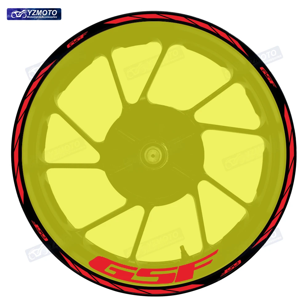 

For GSF GSF400 GSF600 GSF750 Motorcycle Front And Rear Wheel Hub 17 Inch Racing Waterproof Sticker Reflective Rim Stickers Decal