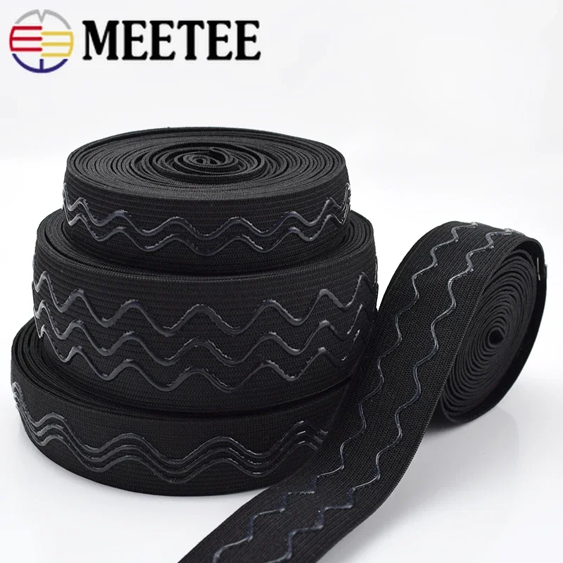 Meetee 2 м/5 м/10 м 2-4 см нескользящий эластичный ремешок волнистый силиконовый резиновый ремень для рукоделия спортивная одежда браслет Meetee 2 м/5 м/10 м 2-4 см нескользящий эластичный ремешок волнистый силиконовый резиновый ремень для рукоделия спортивная одежда браслет