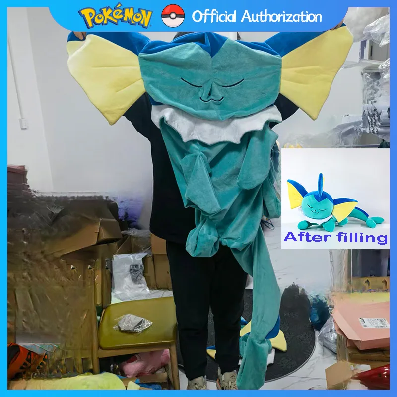 Vaporeon Półproduktowa Skorupa Bez Wypełnienia Skóra Pluszowa Zabawka 50CM-120CM Pokemon Kreskówka Eevee Miękka Wypchana Lalka Anime Prezent na Festiwal