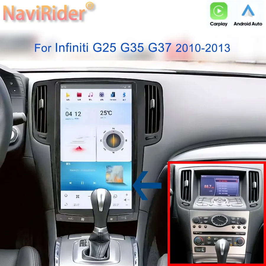 

13.6inch Android Auto Car Radio For Infiniti G25 G35 G37 2010-2013 4G Multimedia Player GPS Navi CarPlay Head Unit DSP Stereo