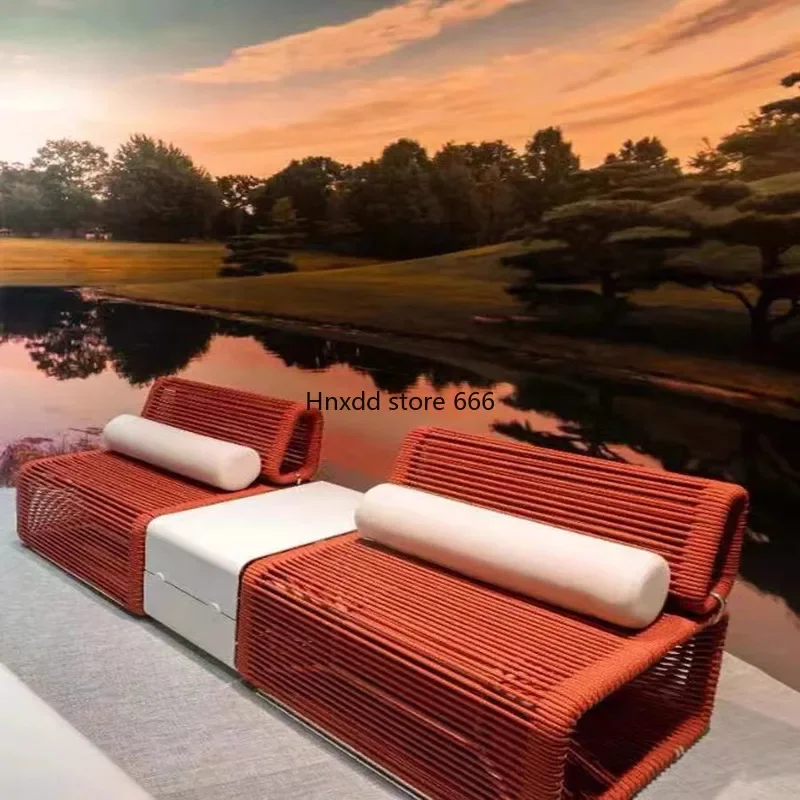 Lounge Balcony Sofa Single Floor Terrace Garden Sofa Patio Sets Muebles De Jardin De Exterior Outdoor Garden Furniture