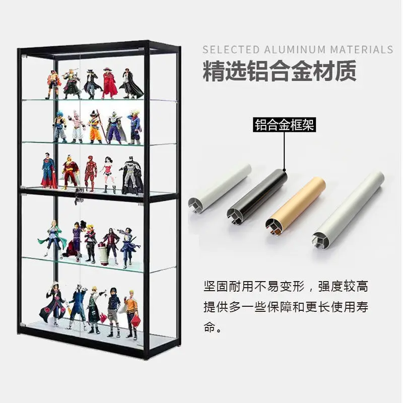 Figure Display Model Toy Transparent Glass Display Cabinet Helmet Household Storage Cabinet