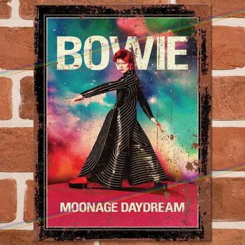 DAVID BOWIE MOONAGE Music Metal Signs Mancave Shed Garage Retro Bar Tin Sign UK --Tin Sign