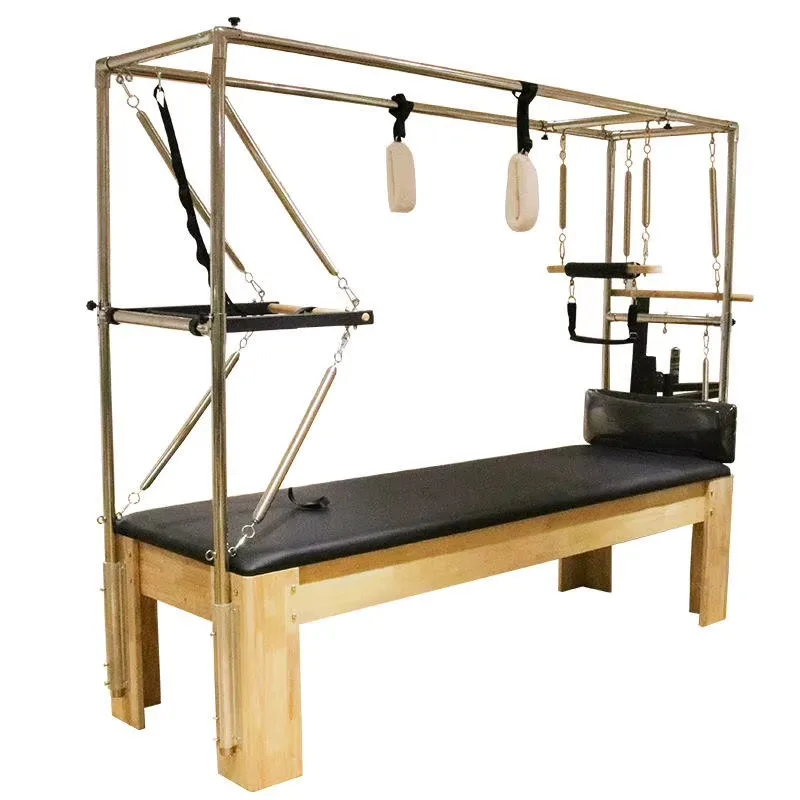 2026 New Multi-Functional Oak Pilates Reformer  Bed Two in One Gym Studio Training