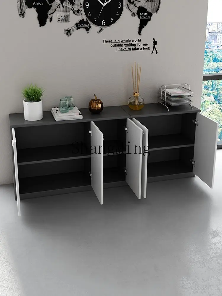 ZYY Advanced Wood File Office Storage Printer Data Cabinet Partition Tea Cabinet