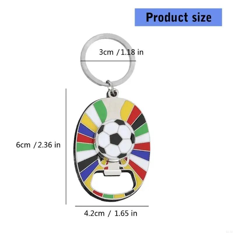 2026 الرياضة تحت عنوان القرص الدوار كرة القدم المفاتيح متعددة الوظائف فتاحة الزجاجات غير قابل للصدأ الرياضة المتحمسين التبعي
