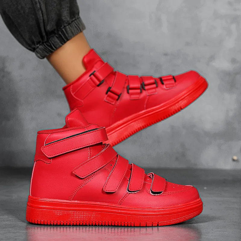 2024 Brand Men Shoes High Top Women Red Shoes Men\'s Thick Soled Shoes High Top Casual Breathable Sneakers Men Vulcanized Shoe