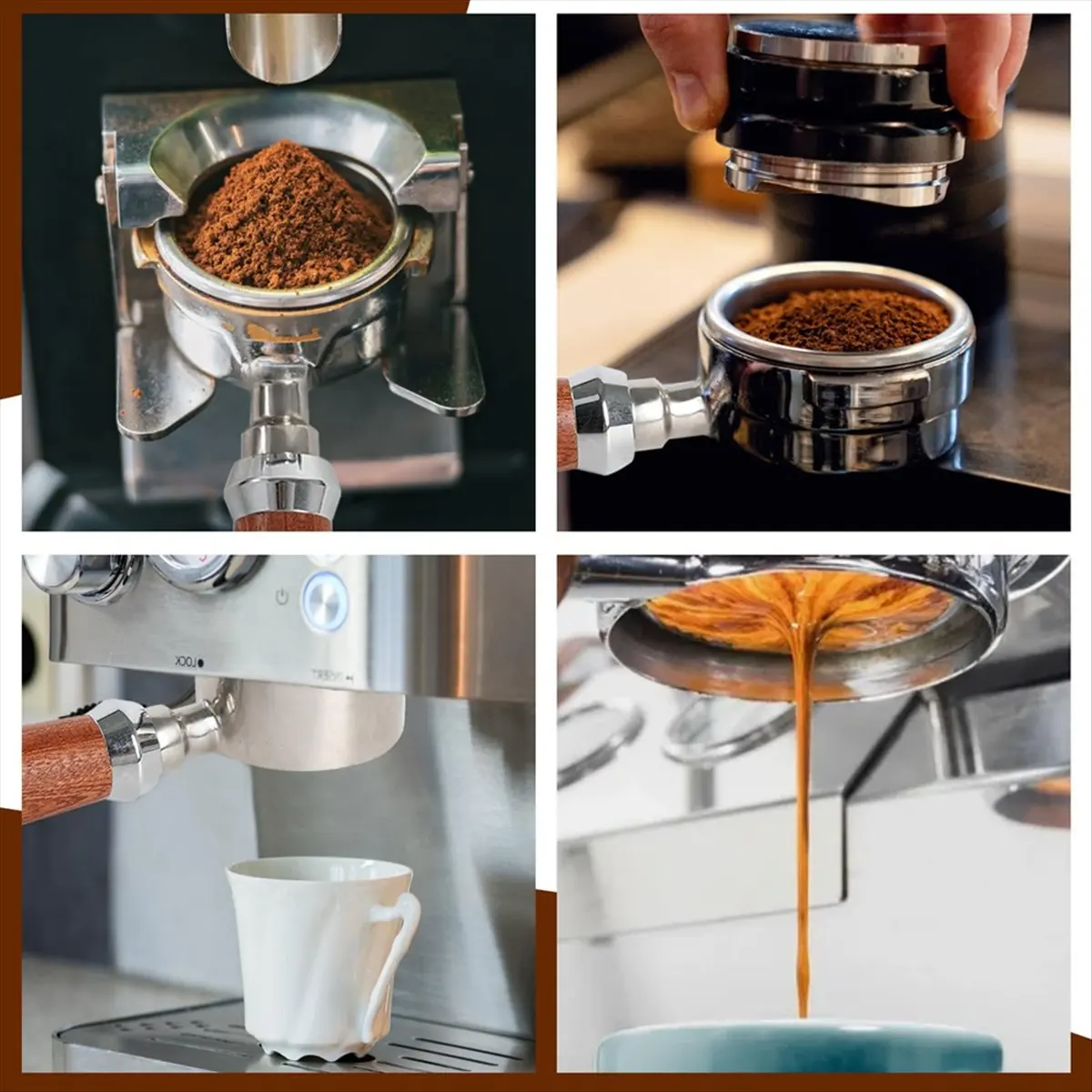 

A59E Bottomless Portafilter 51 mm Including Filter Basket 1/2/4 Cup,Filter Holder Compatible for Dedica EC680/EC685