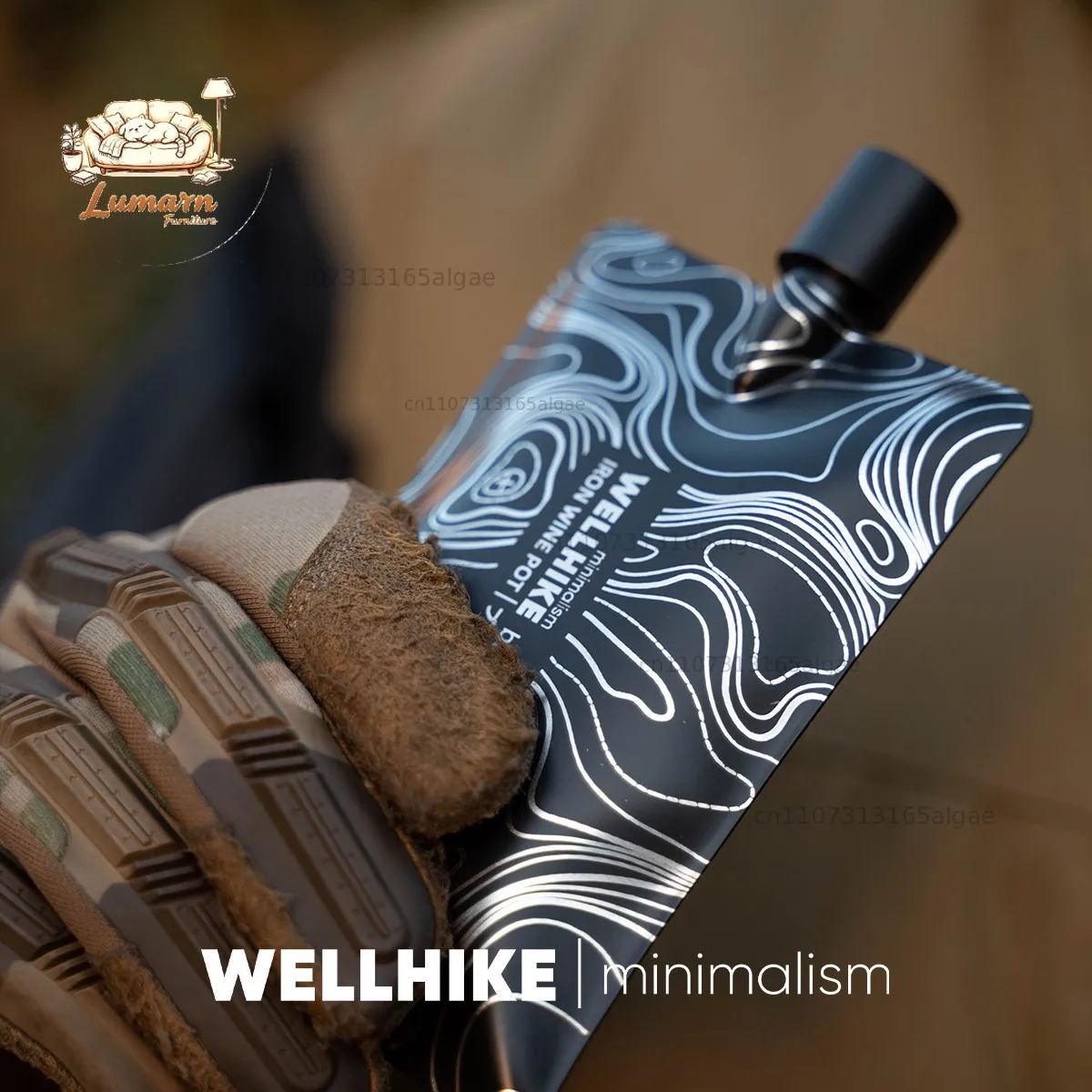 WELLHIKE Outdoor Fluid Wine Bottle Tactical Full Print BC Stainless Steel Mini Portable Alcohol Small Water Bottle