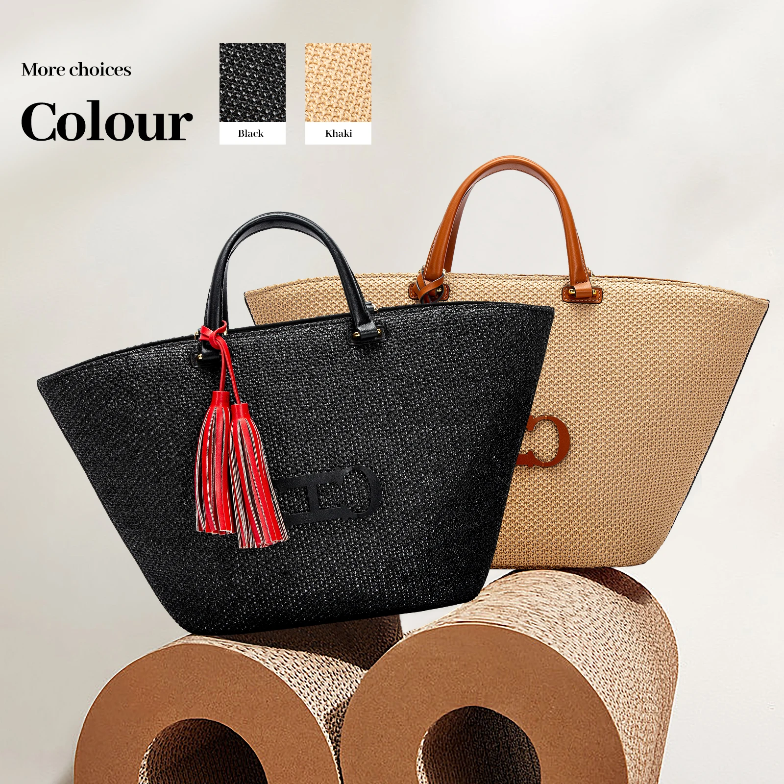 Fashionable Classic Handwoven Multi Functional 2024 Handbag Women's New Large Capacity Handbag