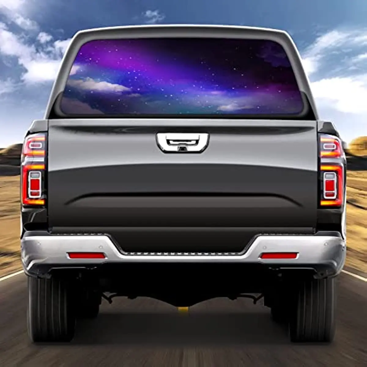 Truck Rear Window Decal Wrap Space Galaxy Pickup Trucks Back Window Sticker Graphics Decor Vinyl Window Film Fit Most Pickup Tru