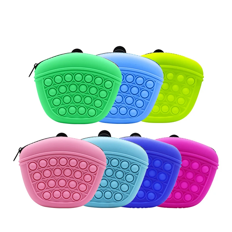 New Outdoor Portable Dog Feeding Waist Pack Dog Snack Bag Pet Training Snack Storage Bag Silicone Bag Store Dog Food Training