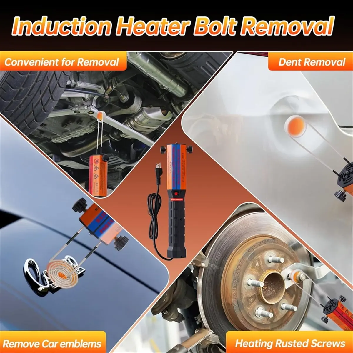 【~ NEW A03R】Magnetic Induction Heater Kit, 1100w 110v Heat Induction Bolt Removal for Removing Rusted Screws with 8 Coils US Plu