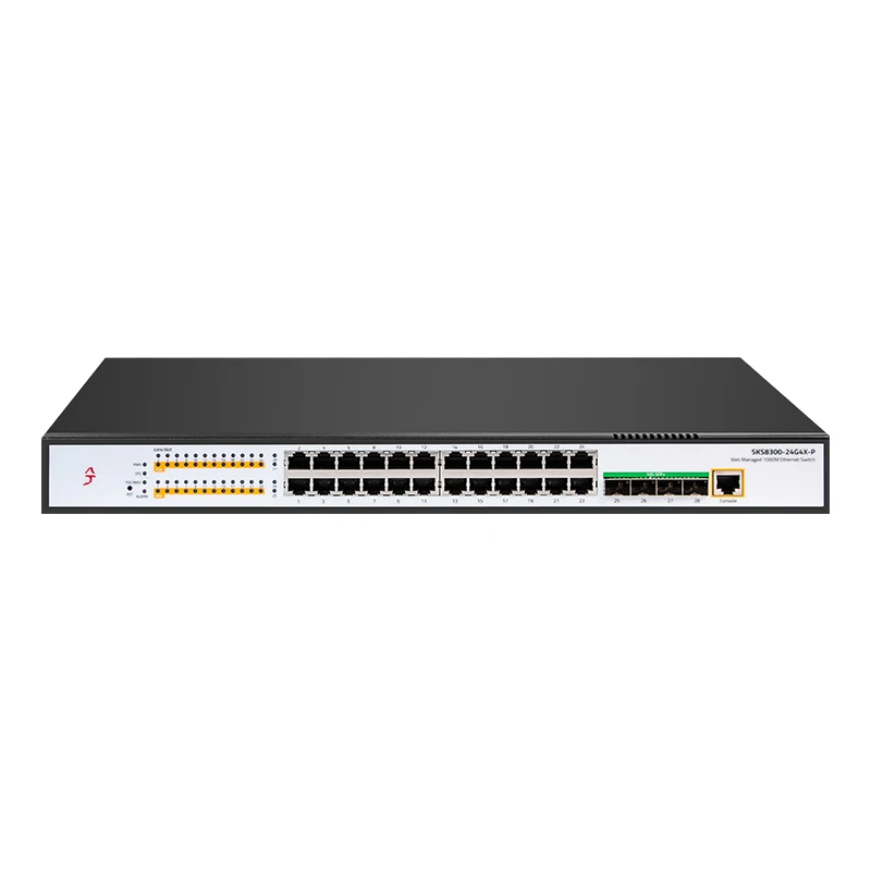 XikeStor L3 Managed Switch 24 Ports 1000M POE RJ45 4 Ports 10G SFP+ WEB/CLI Manage VLAN Aggreagation Port Aggreagation Routing
