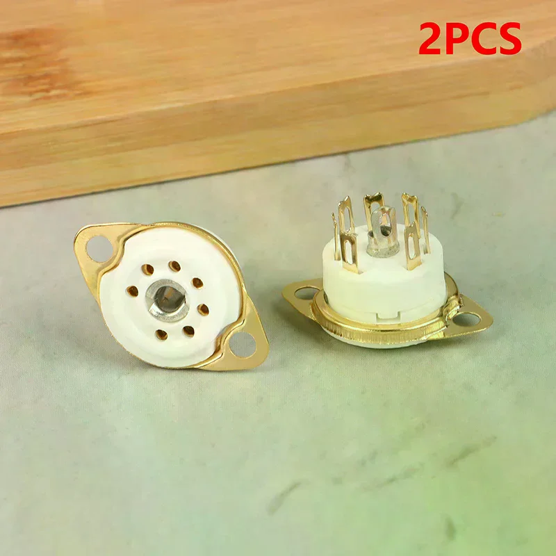 Base de válvula de tubo de vacío de cerámica, 2 uds., 7 pines, B7G, para 6Z4/EAA91/EC92, etc. Chasis de Montaje para Amplificador de Audio Vintage DIY