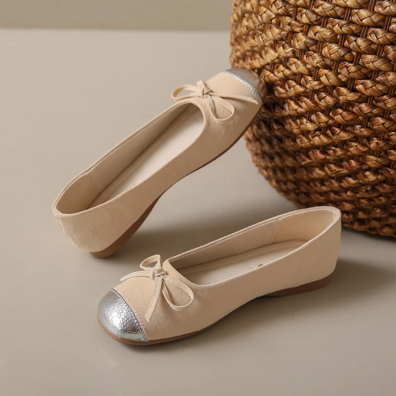 Women's Breathable Slip-On Flats Shoes Casual Dress Shoes Comfortable Memory Foam Ballet Flat Shoes for Lady image 4