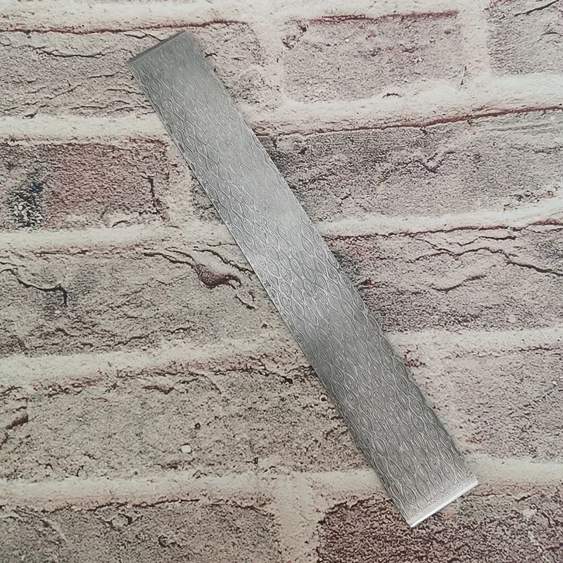 58HRC kęsy ze stali damasceńskiej DIY nóż do robienia surowców kanapka Vg10 ostrze stałe składane półfabrykaty noży obróbka cieplna — zdjęcie 5