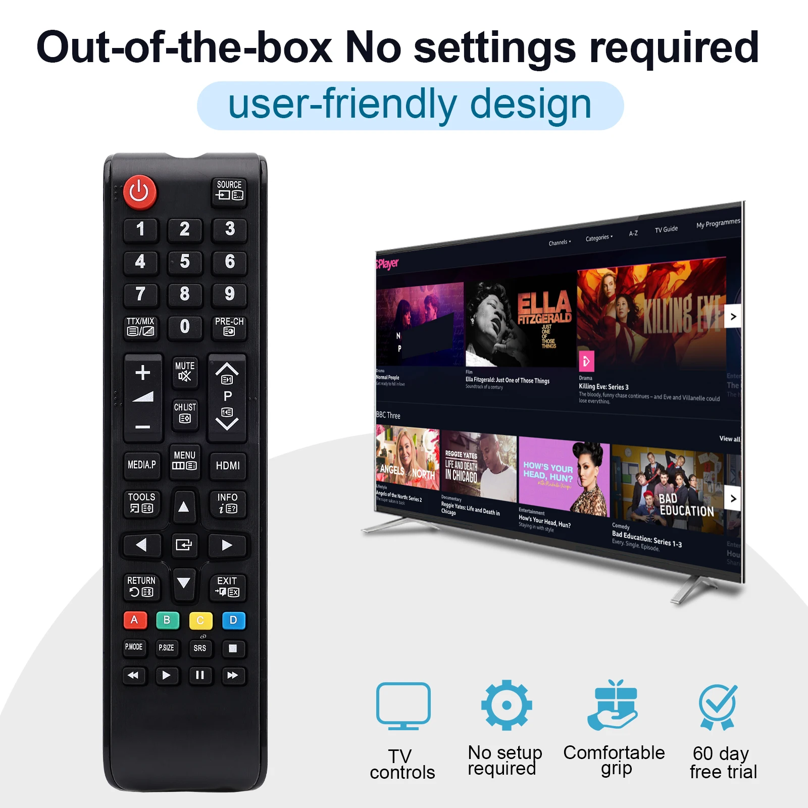 Universal Remote Controller Compatible for Samsung TV DVD Smart TV Remote Control AA59-00603A AA59-00741A AA59-00496A AA59