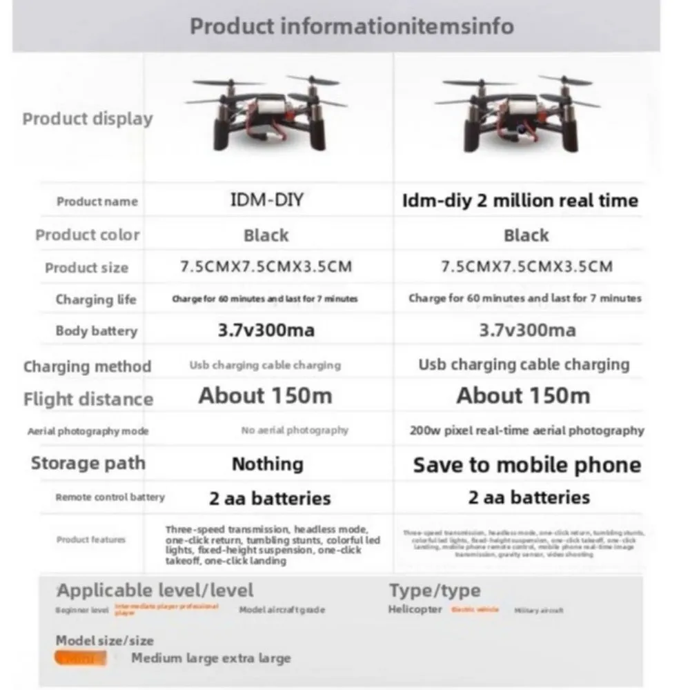 Mini DM002 Aerial Model Multistyles Plastic Quadcopter Assembly Aircraft Accessories DIY Teaching Training