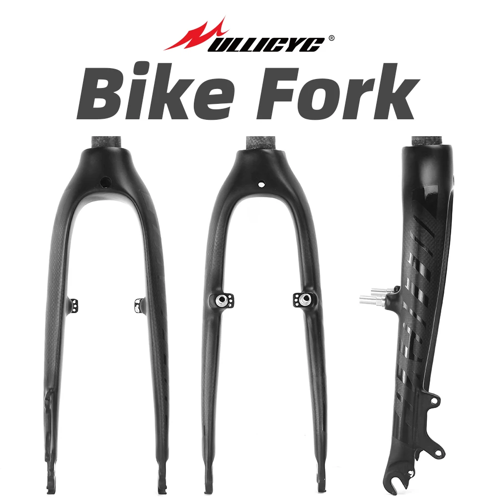 

Ullicyc 20"inch Folding BMX Bike Road Bike Disc Brake V Brake Quick Release Full Carbon Fiber Fork Carbon Bicycle Front Fork