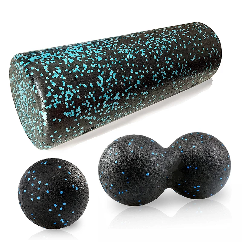 30/45CM Yoga Foam Roller Kit High Density EPP Peanut Massage Ball set Pilates Body Exercises Gym Self-Myofascial Treatment Tool