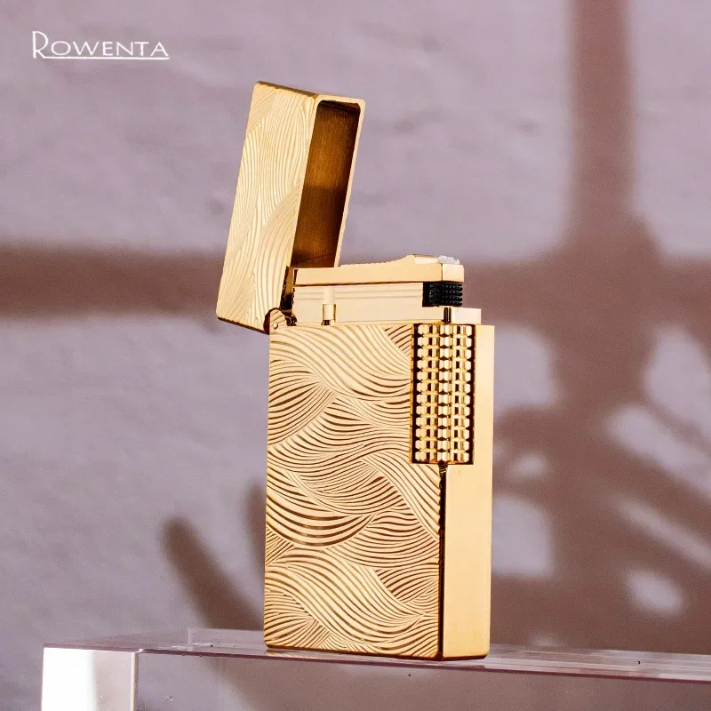

Fashionable Side-slip oil Lighter, Brass Material, Crisp Steel Sound, Engraved Patterns, High-end Men's Gift