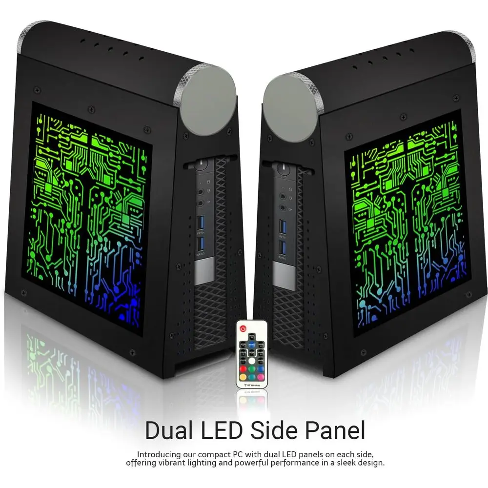 Mini PC Renovado com Intel Core i5, 32GB de RAM, 1TB SSD, Tela Curva de 27 Polegadas, Acessórios RGB, Webcam, Windows 11 Pro