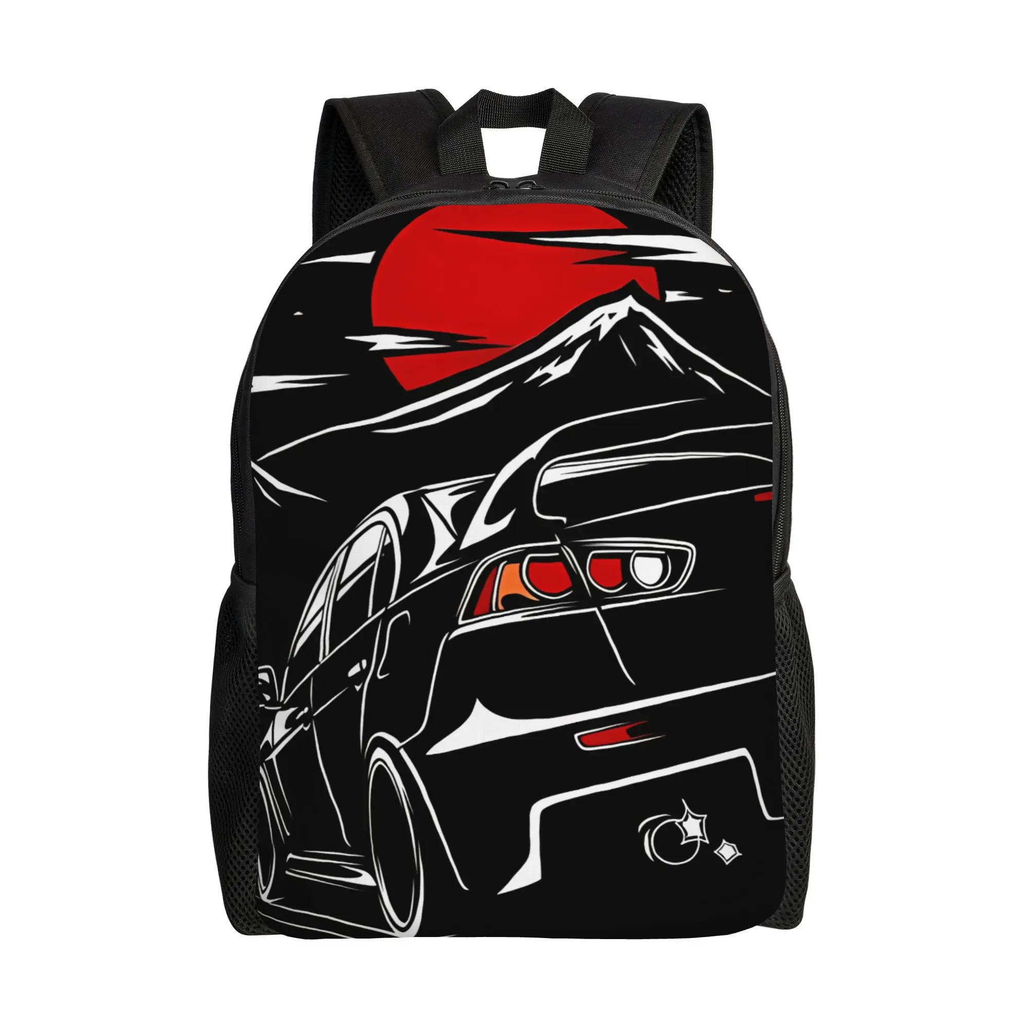 

Школьная сумка Fast And Furious Mitsubishi Lancer Evo X для студентов, спортивная, модная, вместительная сумка для ноутбука, сумка для школы