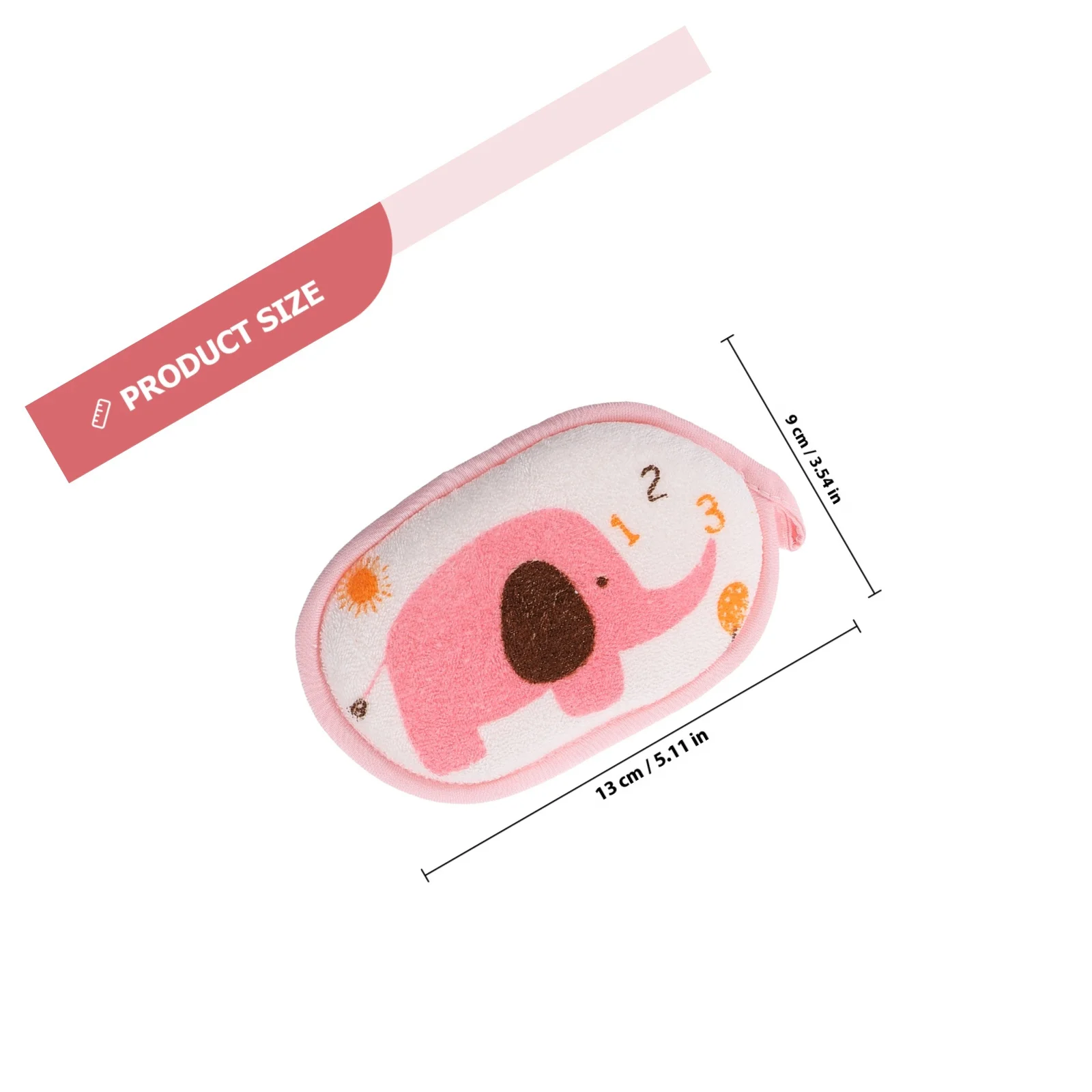 3 قطعة حمام الطفل الإسفنج القطن الكرتون الفيل نمط لحديثي الولادة الصغار التطهير وسادة لينة دش الغسيل منشفة الاطفال #3