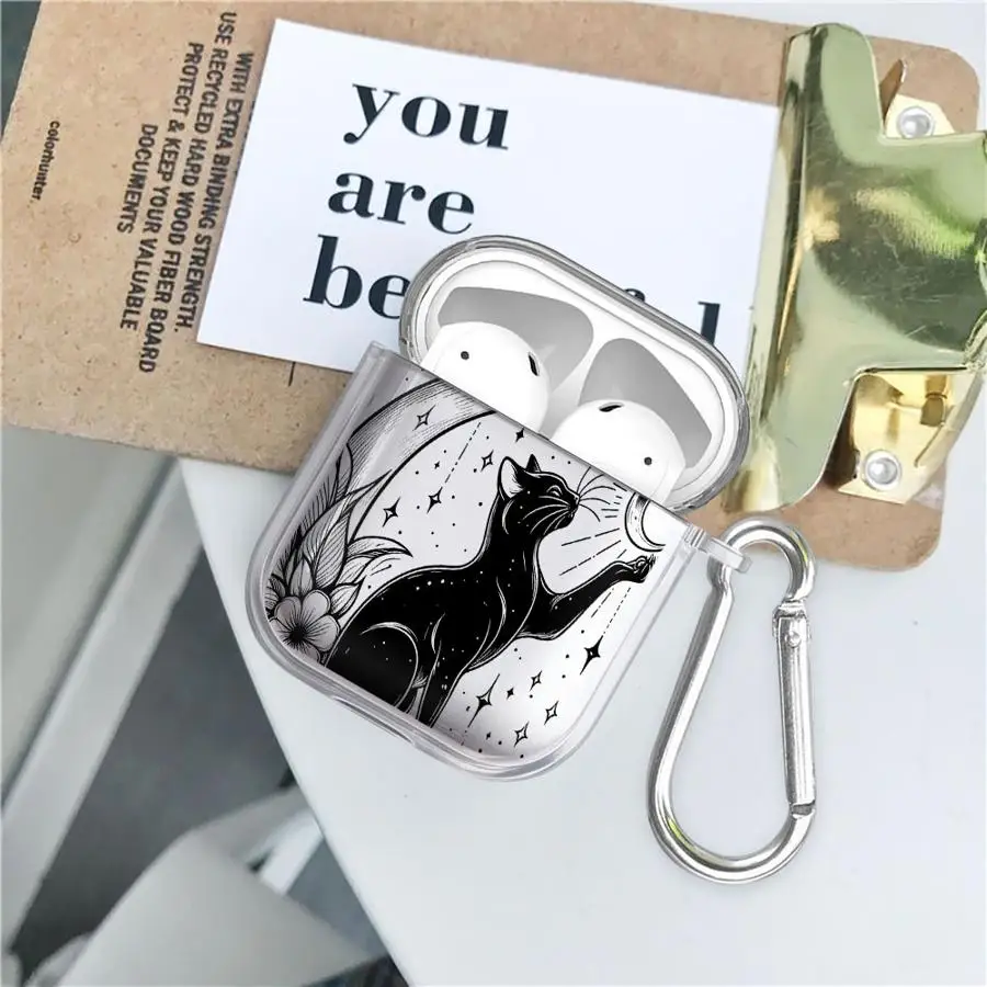 Clear Earphone Cases Cover Case For Airpods Pro 4 3 1 Pro2 2 Pro3 Cute Cat Lovely view 6