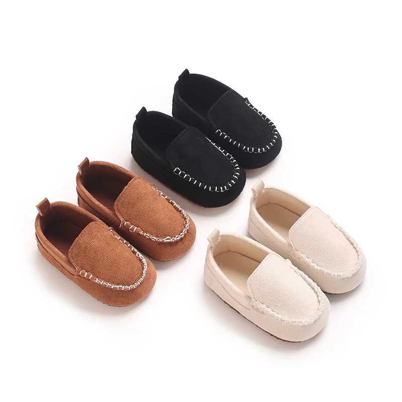

Spring and Autumn 0-1-year-old baby shoes for boys and girls, casual canvas Velcro soft soled lightweight walking shoes