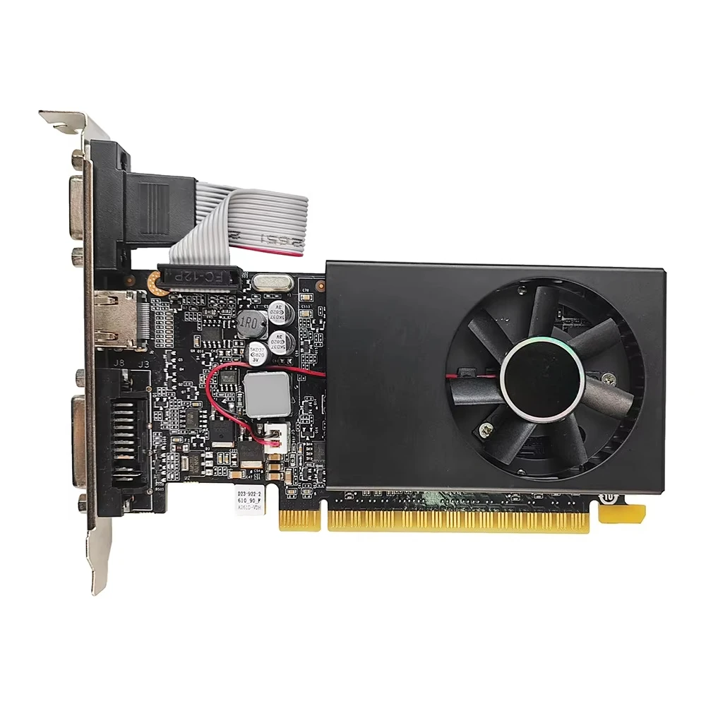 For Cost-Effective PCI Express GT705/GT710/GT730/GT1030 1GB-4GB GDDR3 Low Profile New Fan Quiet Graphics Card OEM for