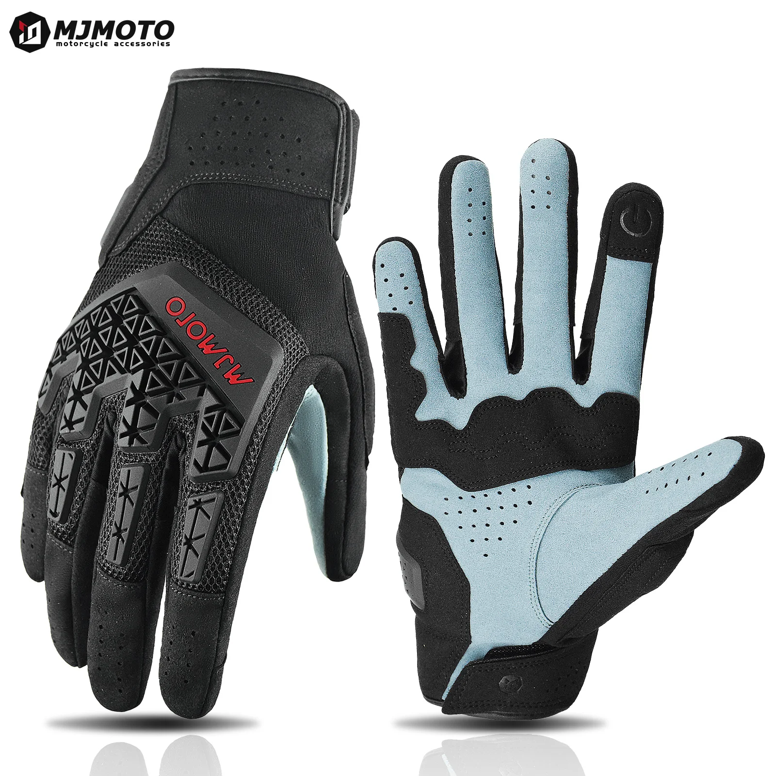 

Легкие мужские мотоциклетные перчатки с сенсорным экраном, летние дышащие мотогонки, защитное снаряжение для езды на мотоцикле, перчатки для мотокросса