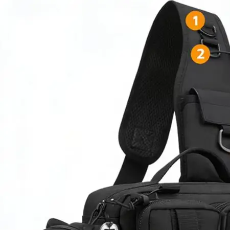 Fishing Tackle Backpack Made from 600D Oxford Cloth with Reinforced Straps and Integrated Fishing Rod Carrier for Stability