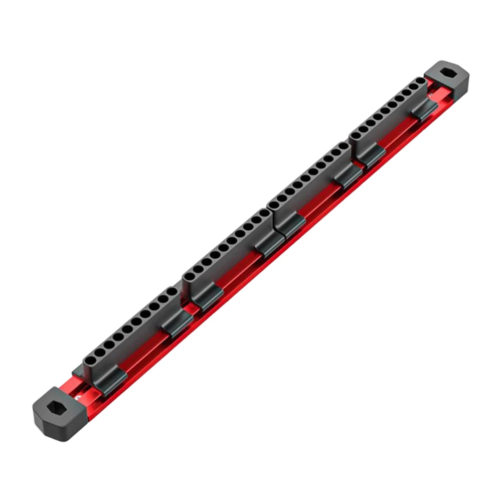 Magnetic Screwdriver Bit Organizer Rack 40 Holes Aluminum Alloy Storage Holder For 6.35mm Drill Bits Space Saving Tool Box Acces