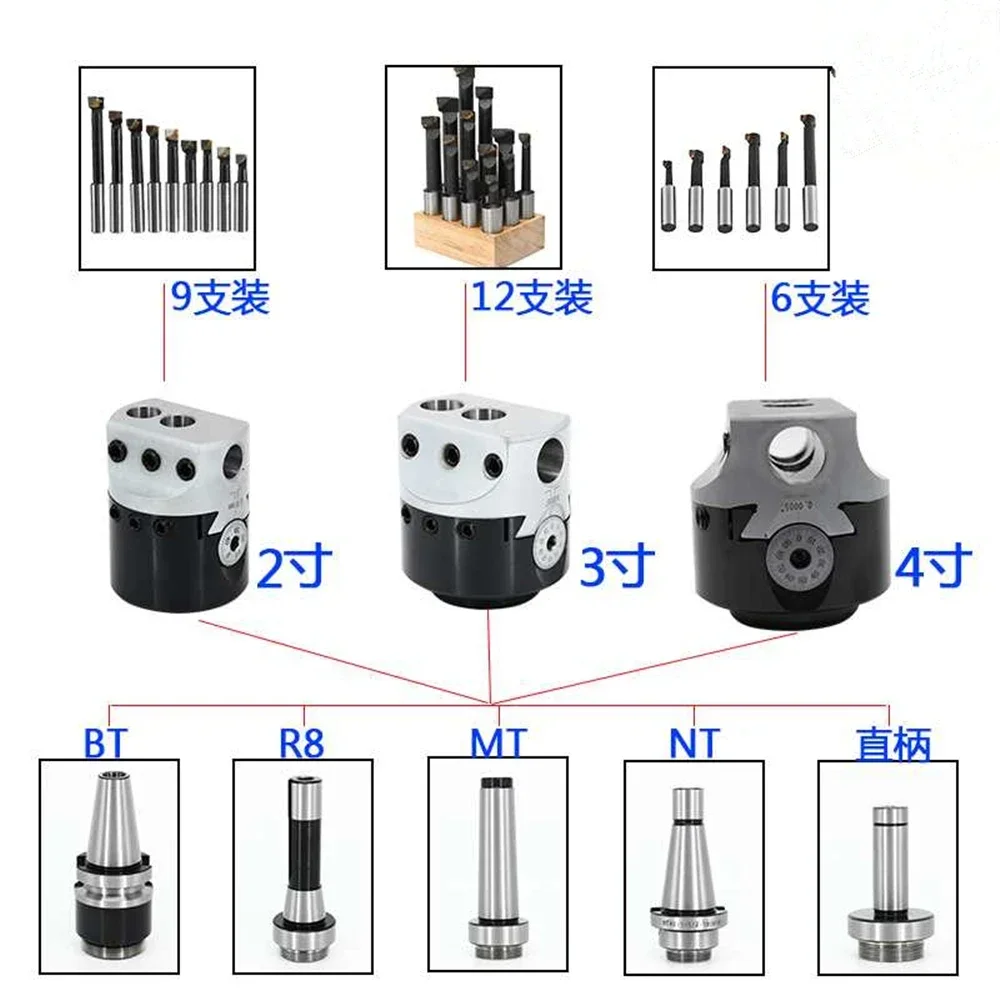 NEW F1 Boring Set 2Inch 50/75/100mm F1 Type Boring Head 12/18/25mm Lathe Milling Holder Boring Bar Set