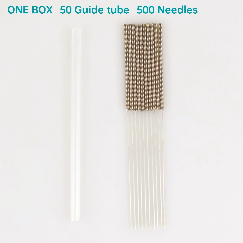 new 0.16/18/20/25/30mm 500pcs disposable acupuncture needle for single use with tube acupunctue beauty massage needle