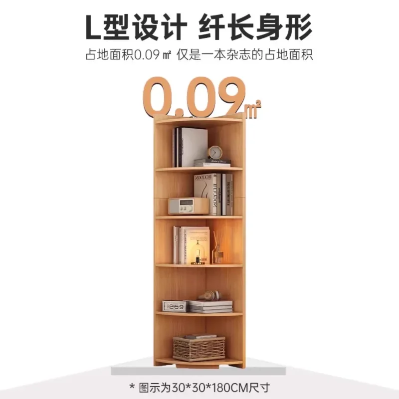 Corner Cabinet Shelf Behind Door Storage Unit Space Saving Bookshelf Household Locker Side Cabinet for Living Room Bedroom