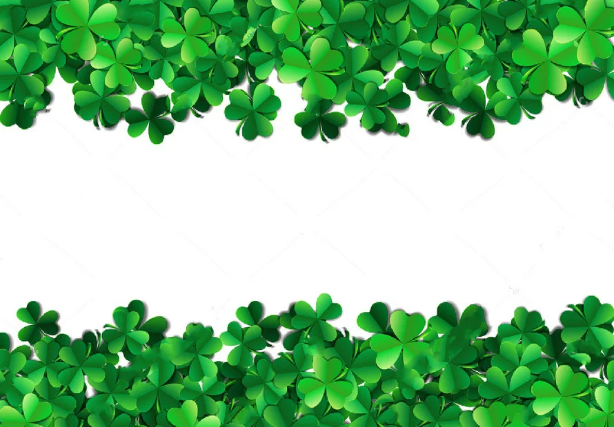 JOHNSON St Patricks Day Sprayed Clover Leaves Shamrocks background High quality Computer print party backdrops