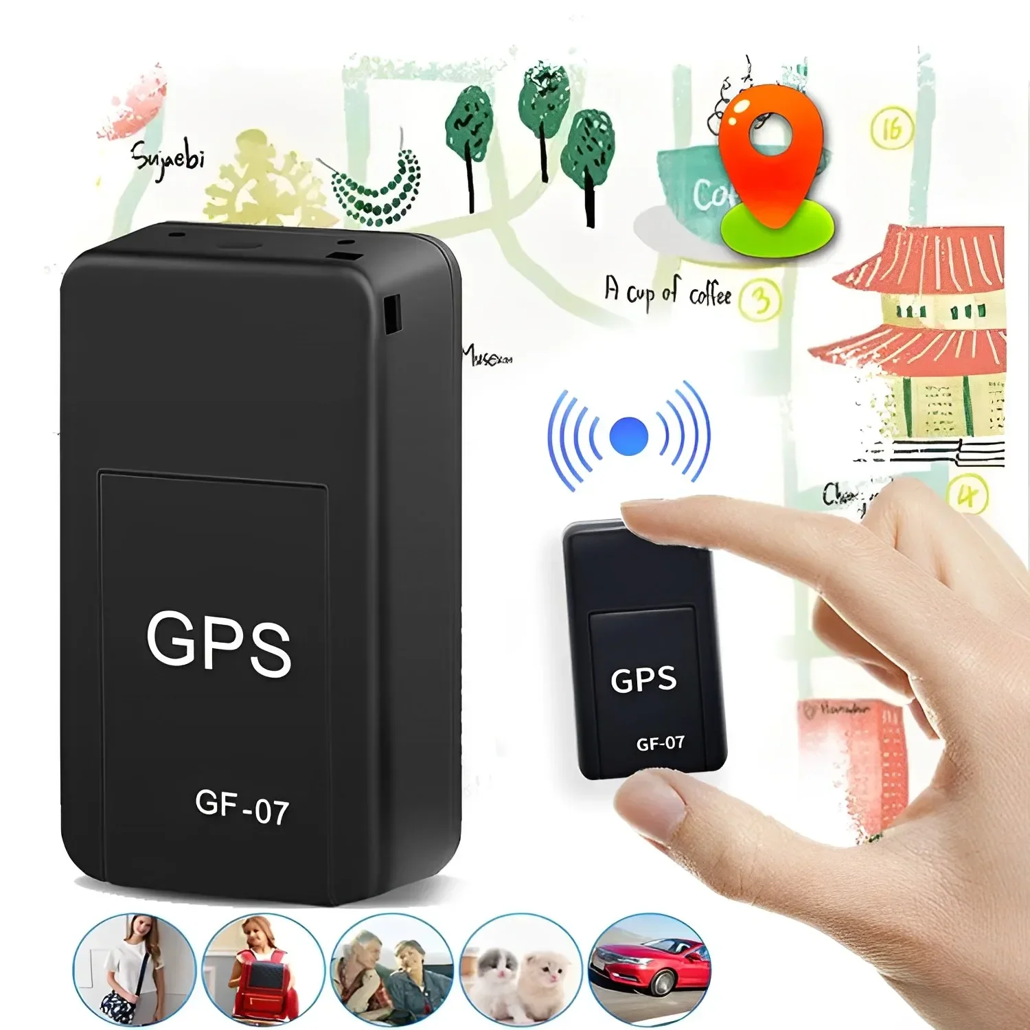 GF-07 Mini GPS Tracker High-quality Car GPS Pet Children Elderly Anti-Lost Real Time Tracking Locator Magnetic Auto Accessories